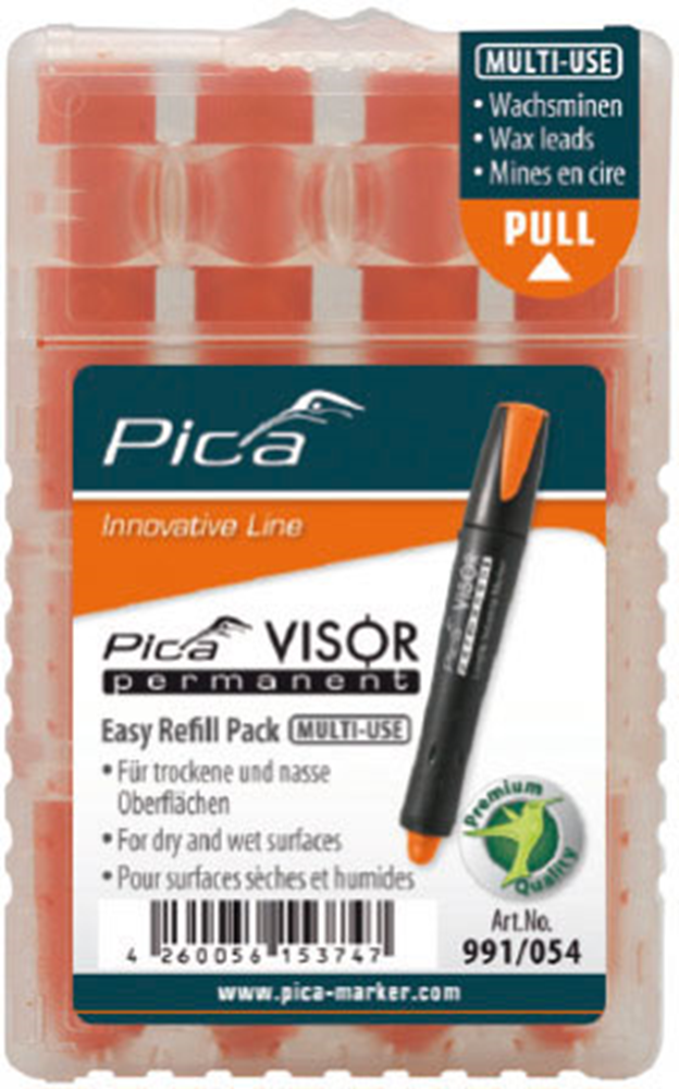 Pica 991 05 4VISOR Permanent Navulling | Fluo-oranje PI991054