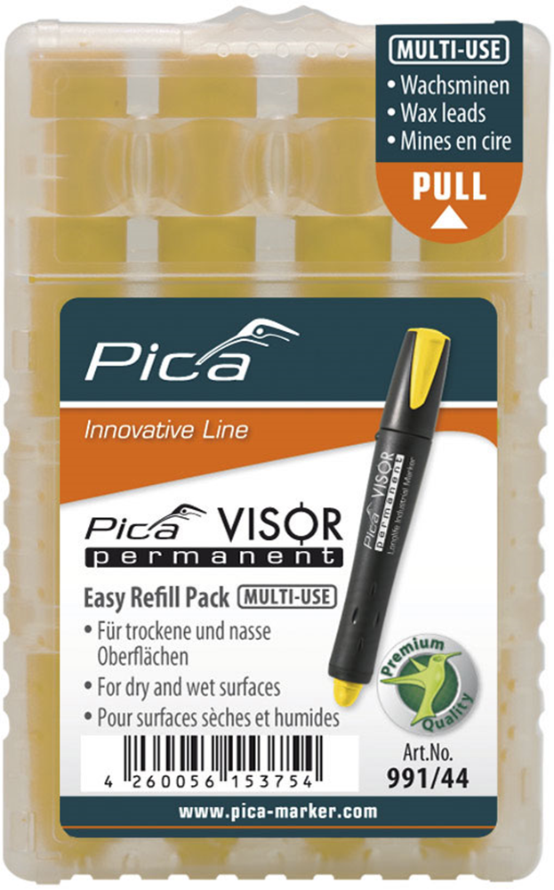 Pica 991/44 VISOR Permanent Navulling | Geel - PI99144