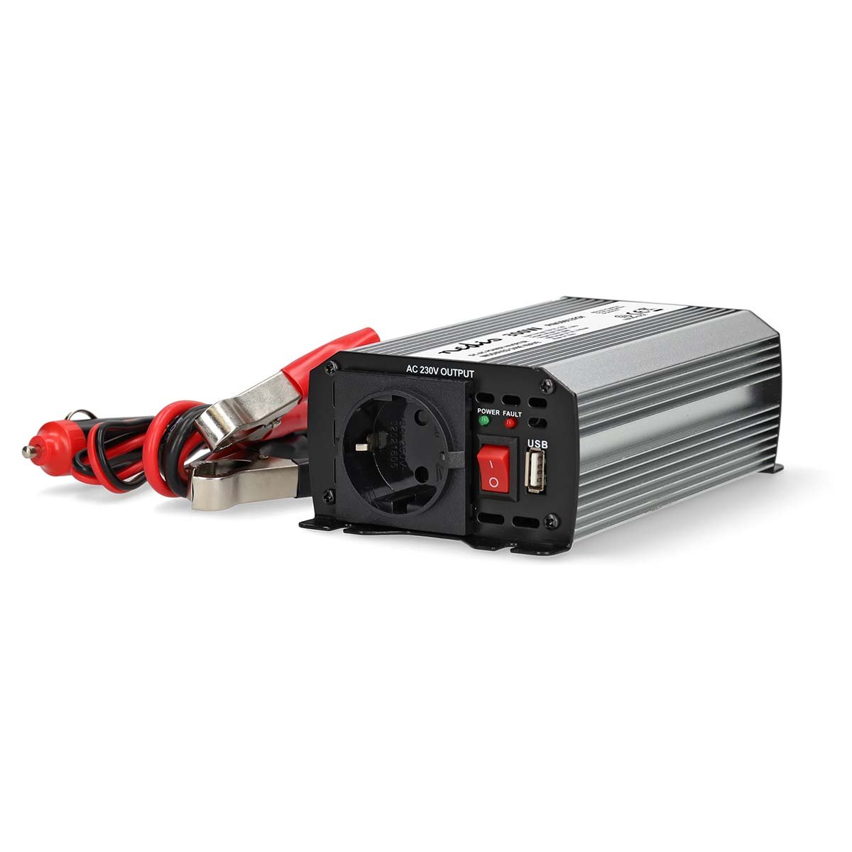 Nedis Omvormer Gemodificeerde Sinusgolf | Ingangsvoltage: 12 V DC | Apparaat stroomoutput: Type F (CEE 7 3) USB-A | 300 W | Piekvermogen: 600 W |