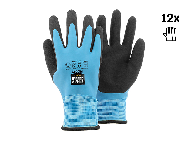Safety Jogger De all-in-one veiligheidshandschoenen met dubbele latex coating | 12 Stuks | Zwart | Maat 9 - SW1104009