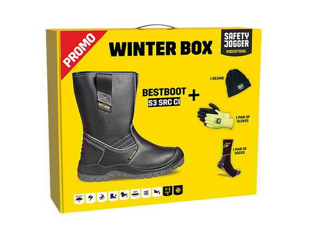Safety Jogger Bestboot S3 -SRC - CI pakket - Zwart - 47