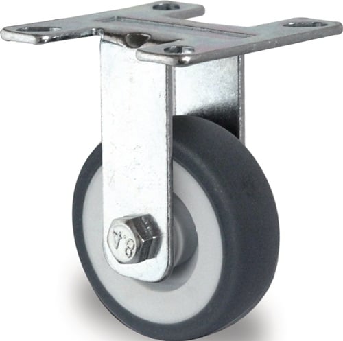 Promat Bokwiel | 100 mm 100 kg | massief rubber glijlager | 77 x 67 mm - 3000276046 3000276046