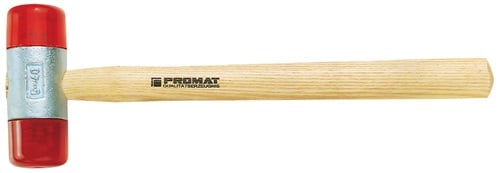 Promat Plastic hamer | hoofd-d. 35 mm koplengte 103 mm | celluloseacetaat rood | hout - 4000811533 - 4000811533