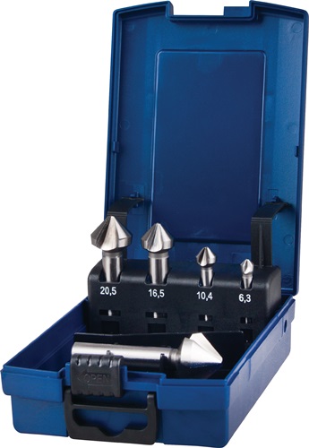 Promat Set verzinkboren | DIN 335 C 90 graden | 6,3-25 mm | HSS | 5-delig kunststof cassette - 4000865210 4000865210