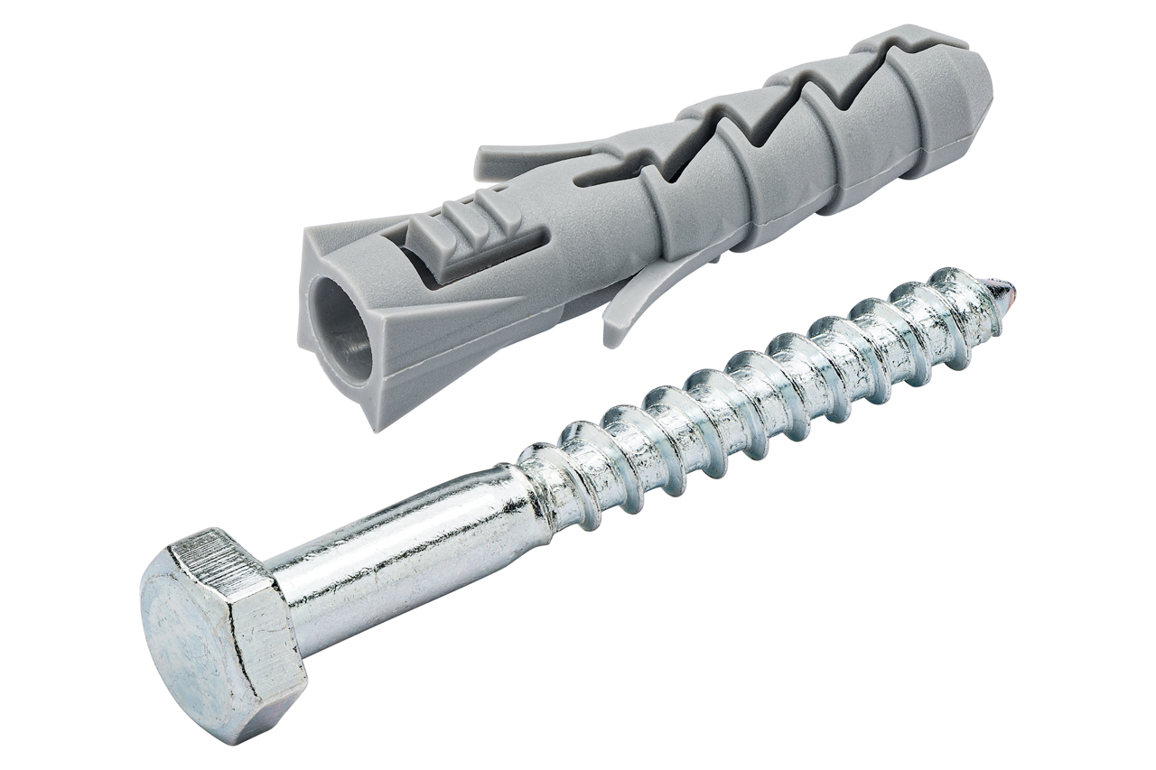 Homefix Nylon Plug 10X50 + Houtdraadbout Vz 8X60 | 4 stuks - 6701.10.30040