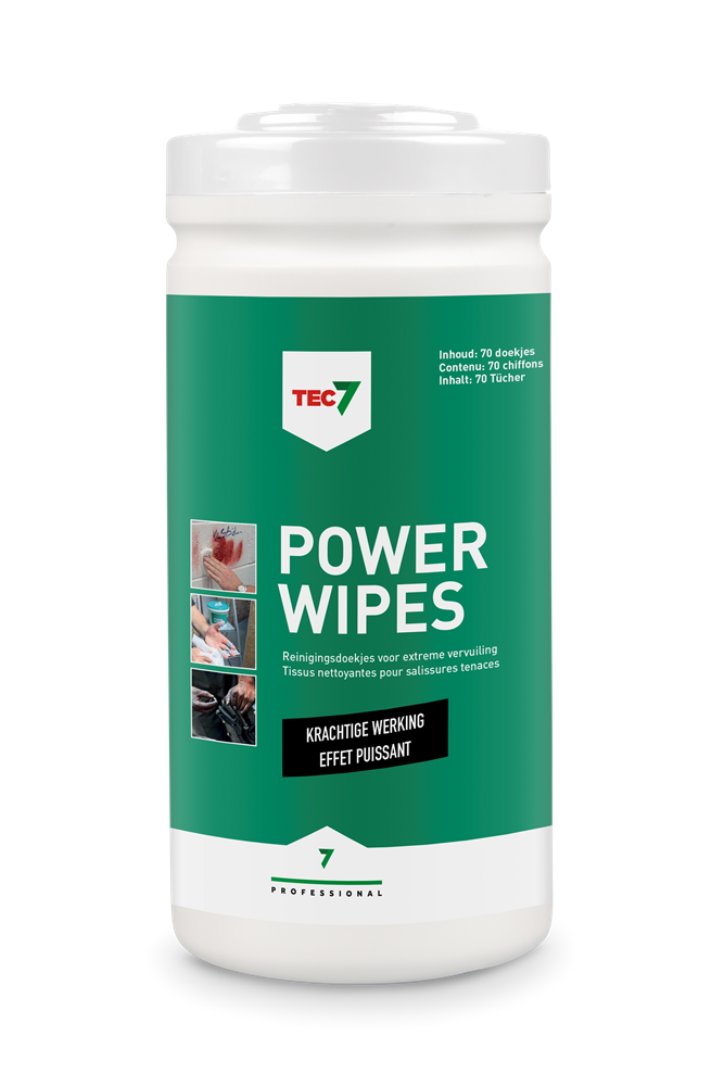 Tec7 Powerwipes Reinigingsdoekjes 70 doekjes - 467030000