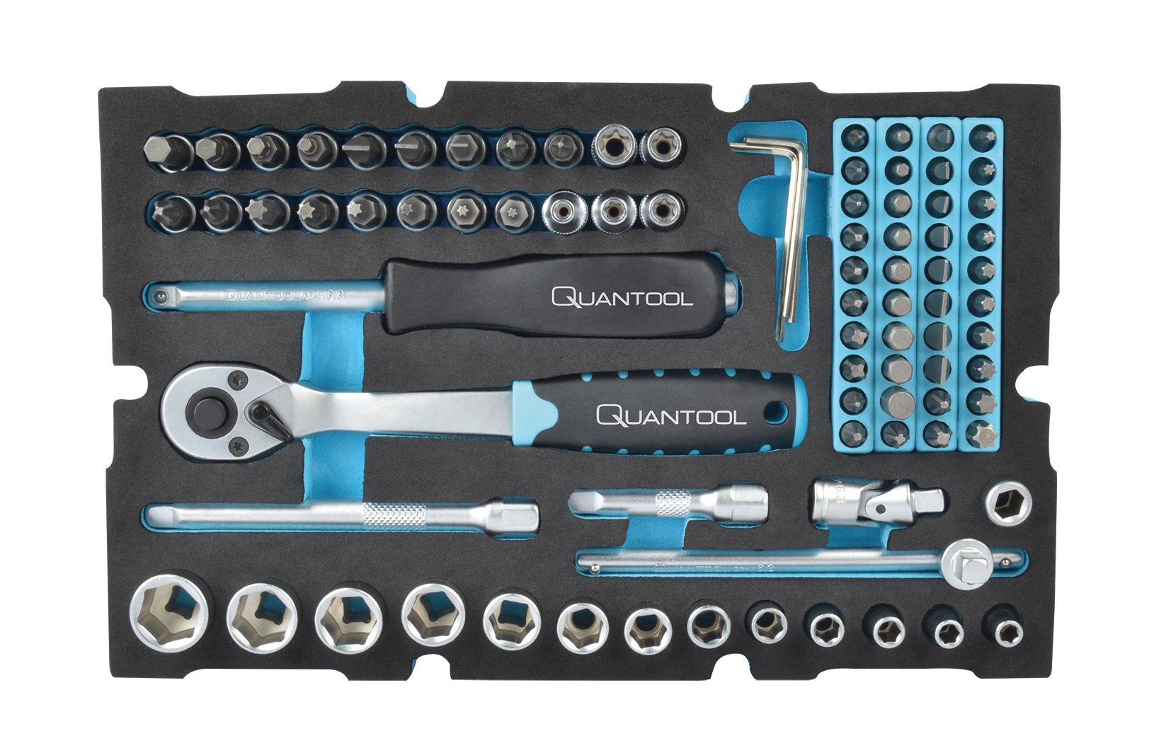 Quantool dopsleutelset 85 dlg 1/4" inlay - Q25002