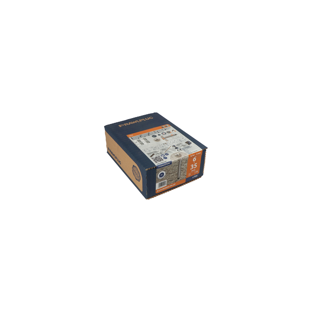 Rawl Betonschroef 7 5 | 6 stuksX35 Vz Lbk Torx TX30 | 100 stuks R34-R-LX-06X035-PX-ZP