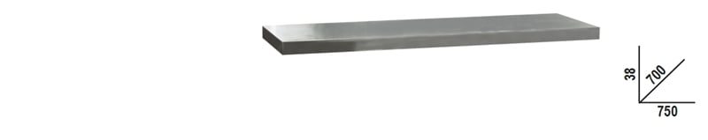 Beta Rsc50 Px/1 Werkblad Inox | 0,7 mt - 050001127
