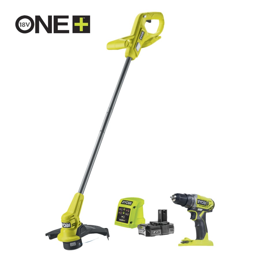 Ryobi RY18LT23ADD2-120 | ONE+ kantenmaaier + boormachine kit 5133005733