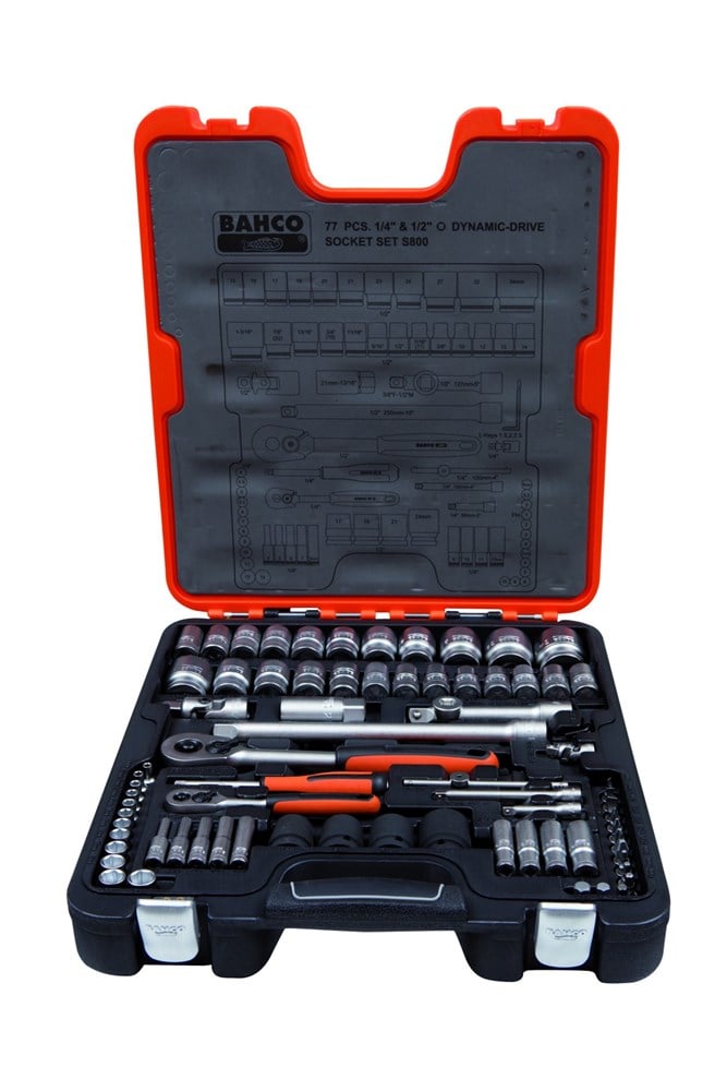 Bahco Doppenset 1/4inch & 1/2inch , 77 delig | S800
