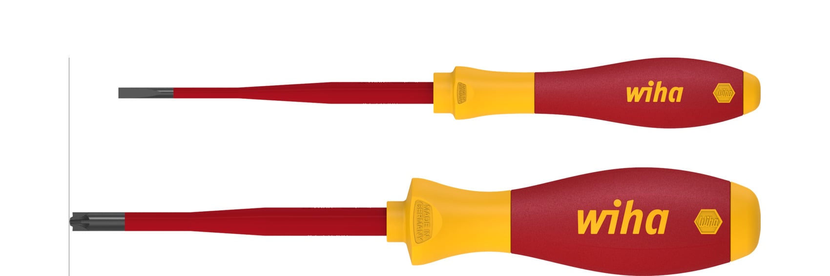 Wiha SB3201S204 Schroevendraaierset SoftFinish electric slimFix sleufkop, PlusMin/Pozidriv 2-delig - 36333