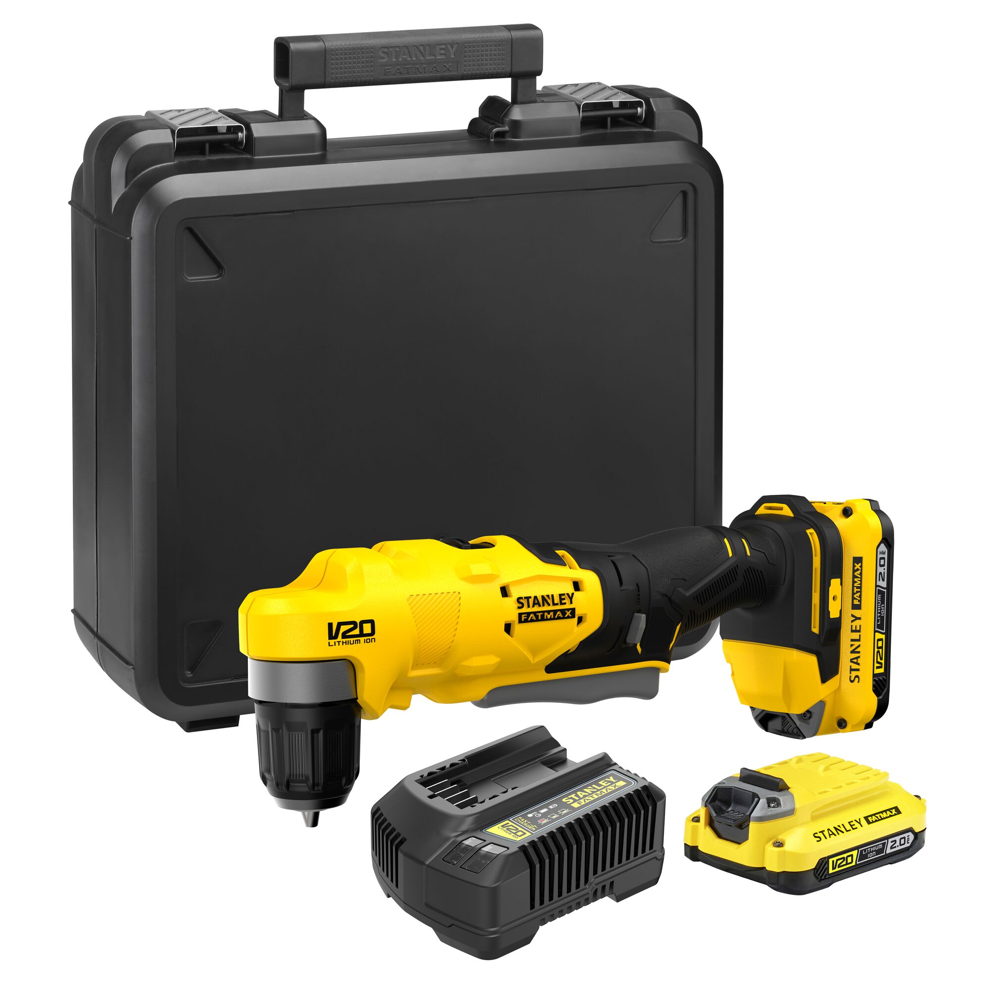 Stanley Powertools Stanley FATMAX SFMCD750D2K V20 Haakse Boormachine | 2X 2Ah Kit SFMCD750D2K-QW