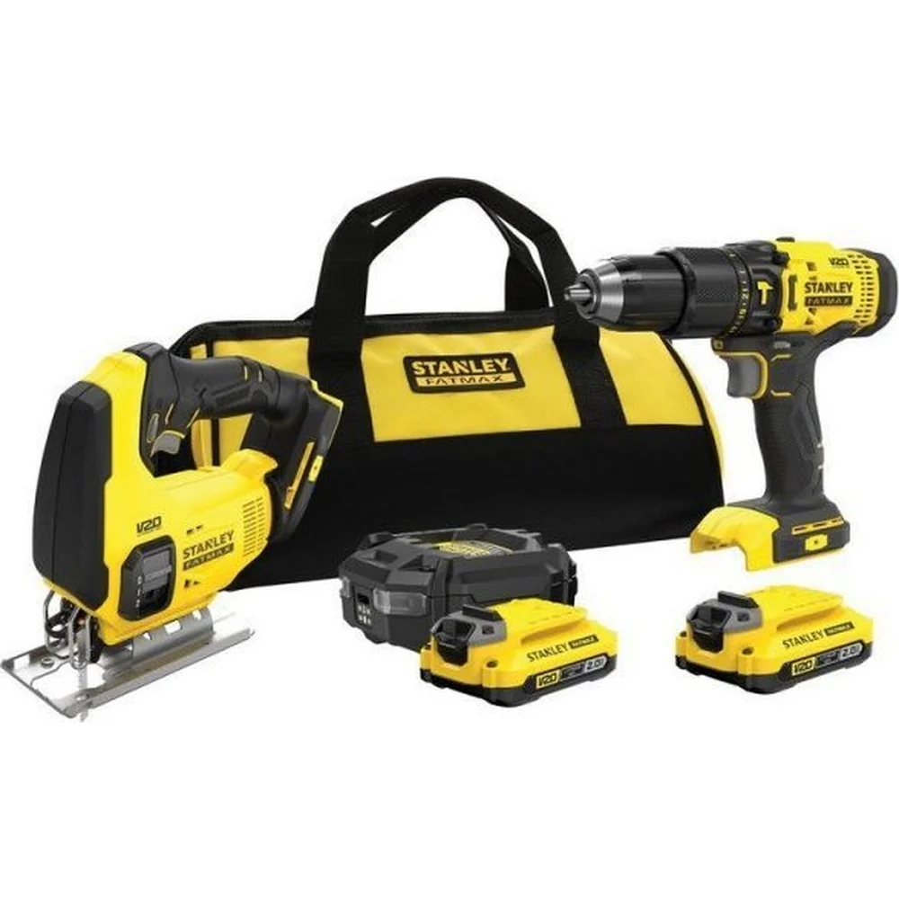 Stanley Powertools Stanley FATMAX SFMCK212D2S V20 18V klopboormachine & decoupeerzaag 2x2Ah SB SFMCK212D2S-QW