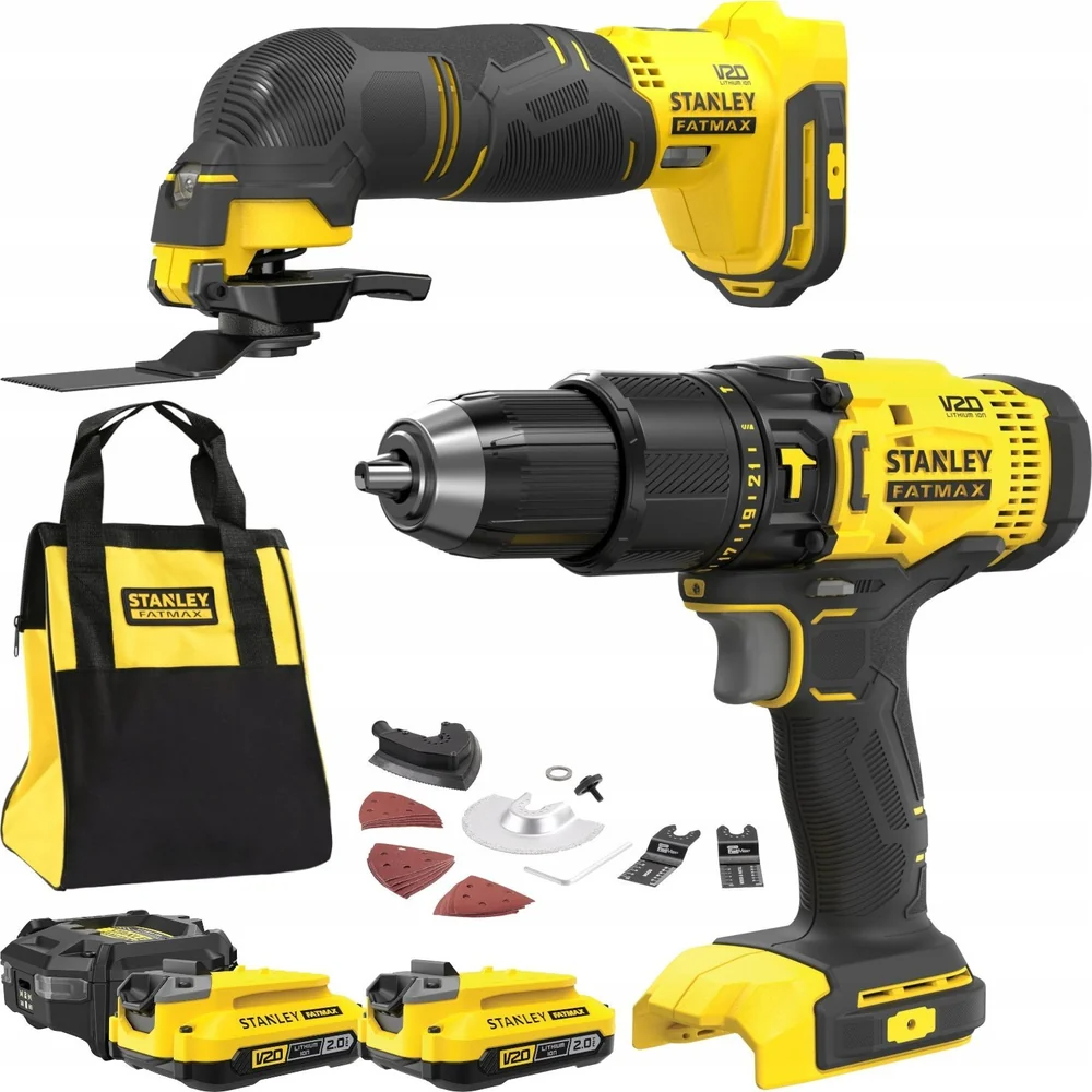 Stanley Powertools Stanley FATMAX SFMCK213D2S COMBI: 18V Schroefklopboormachine + Multitool SFMCK213D2S-QW