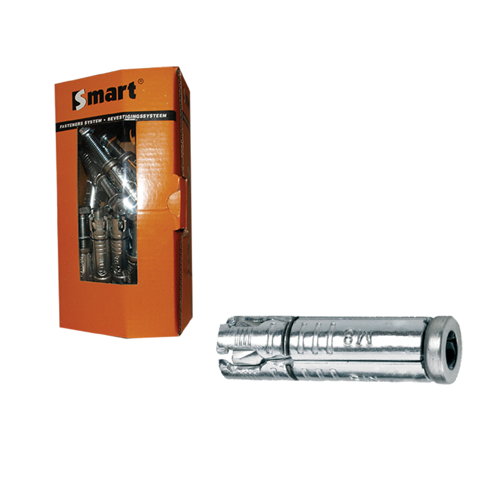 pgb-Europe SMART | Metalen keilbouthuls SMART M6x40 Zn | 25 st SM000H001060040E