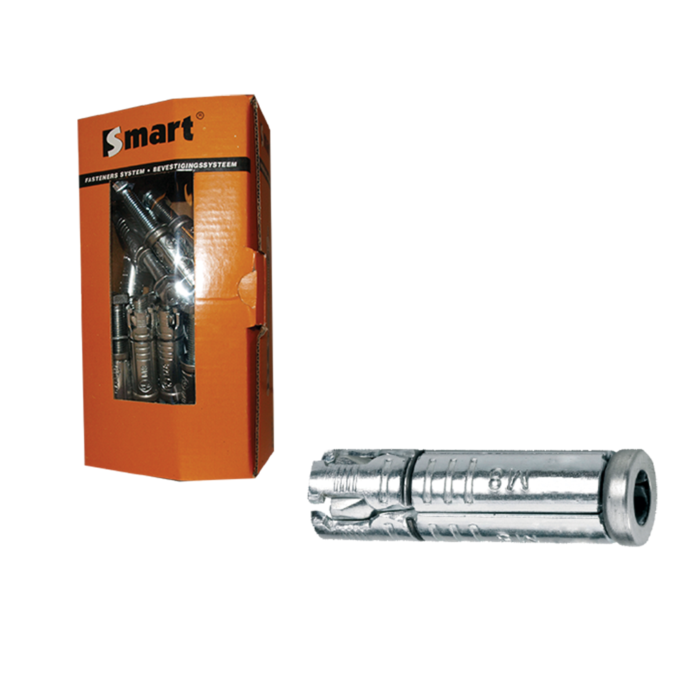 pgb-Europe SMART | Metalen keilbouthuls SMART M8x50 Zn | 25 st SM000H001080050E