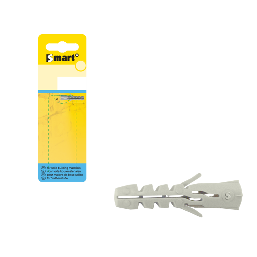 pgb-Europe SMART | Nylon plug S zndr boord Ø 14x70 grijs | 3 st SM000PN00140070H