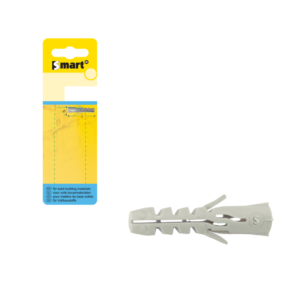 pgb-Europe SMART | Nylon plug S zndr boord Ø 6x30 grijs | 30 st SM000PN00060030H