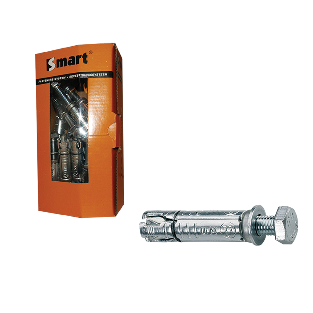 SMART | Keilbout met tapbout M6x15x50 Zn | 25 st