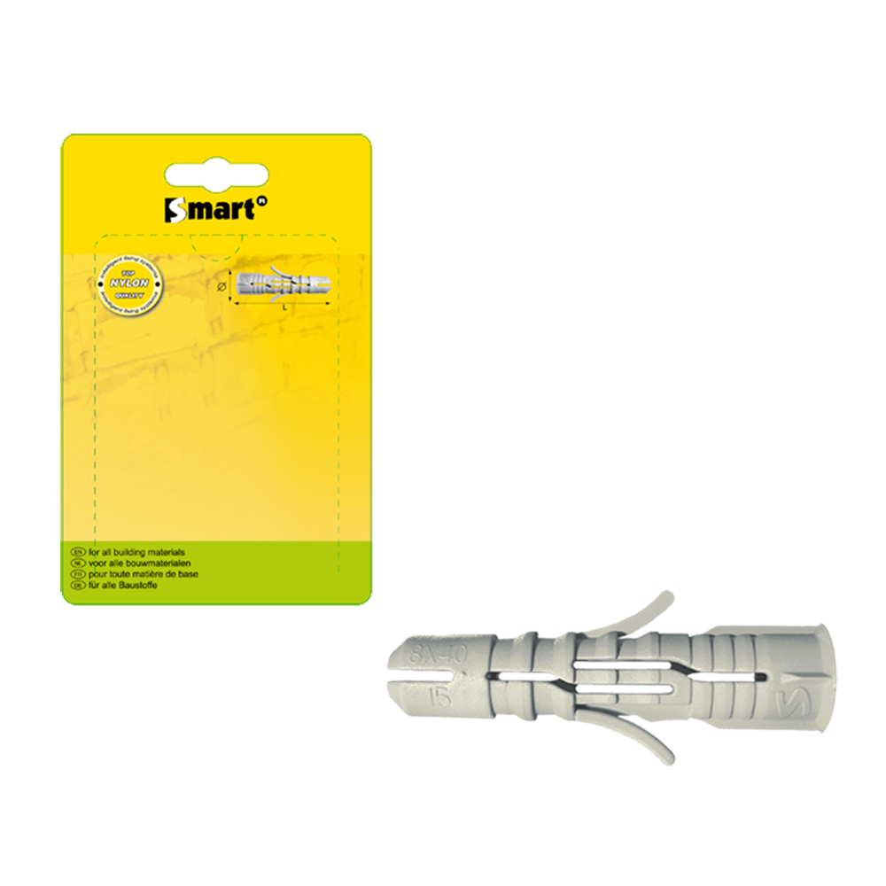 pgb-Europe SMART | Nylon plug met boord Ø 6x30 grijs | 100 st SM00BPN00060030XH