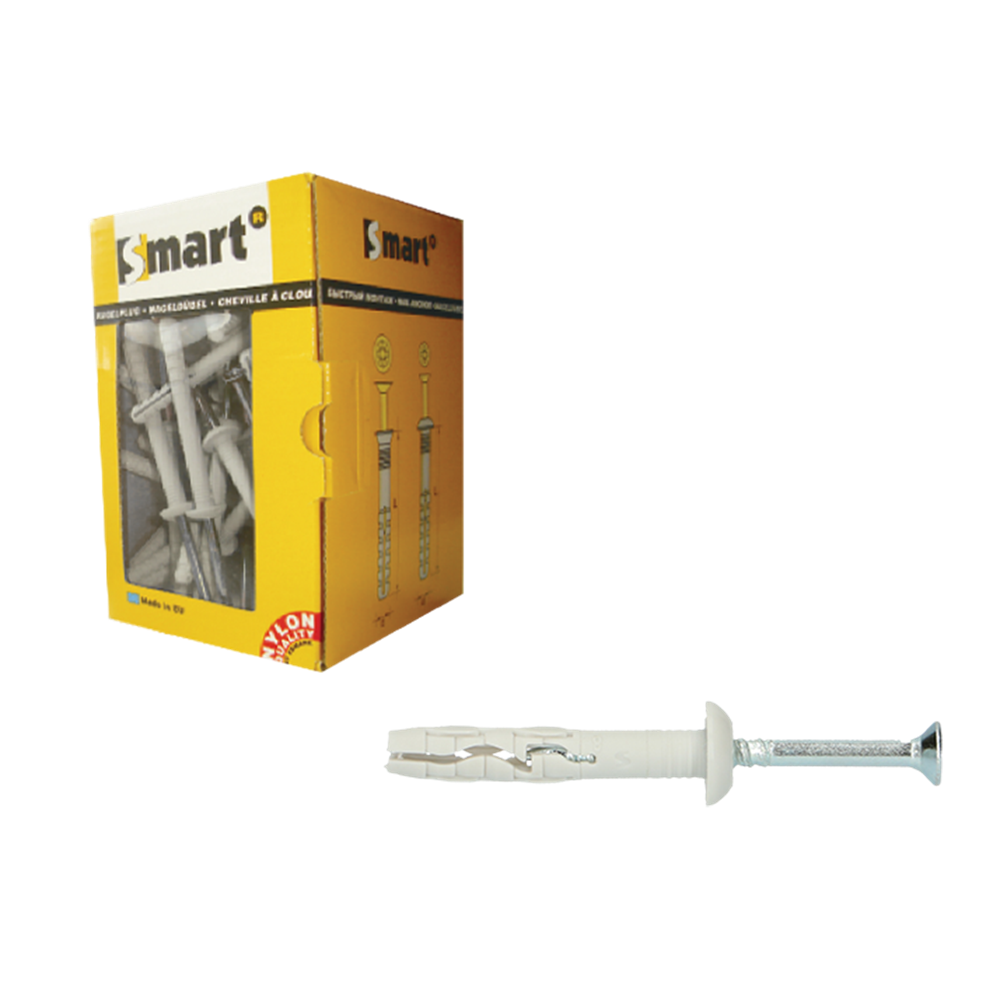 pgb-Europe SMART | Nagelplug halfbolle kop Ø 6x60 Ny | 50 st SM00SPN01060060E