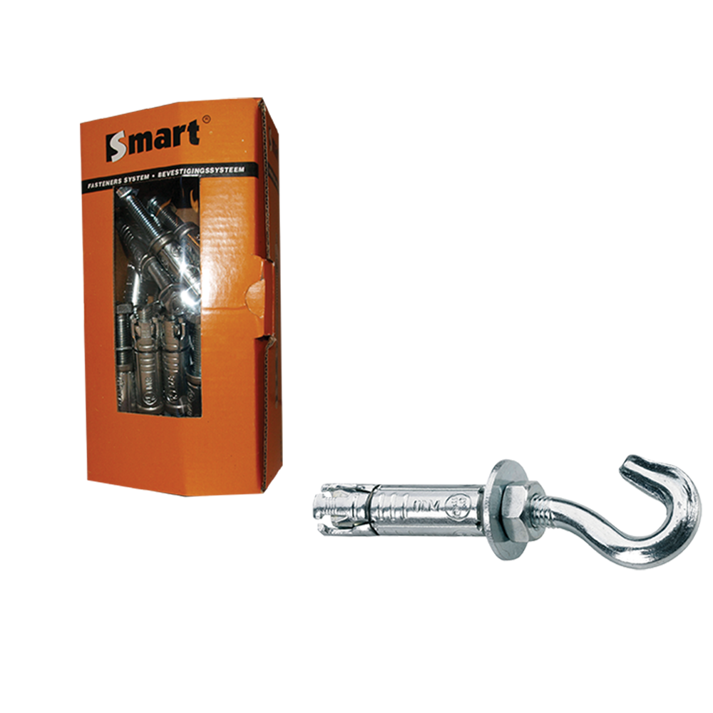 pgb-Europe SMART | Keilbouthuls + haak M8x90 Zn | 10 st SM00TR001080090E