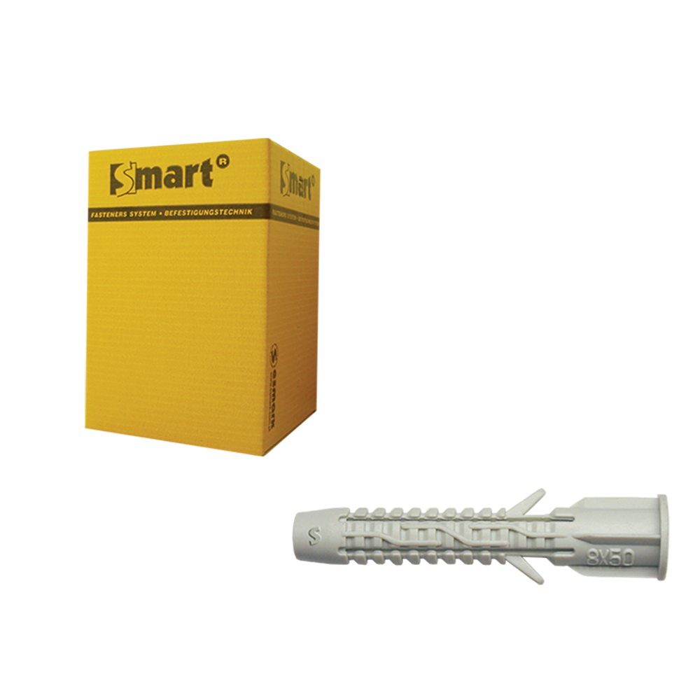 pgb-Europe SMART | Universeelplug met boord Ø 8x50 Ny | 100 st SM00UPN000800503