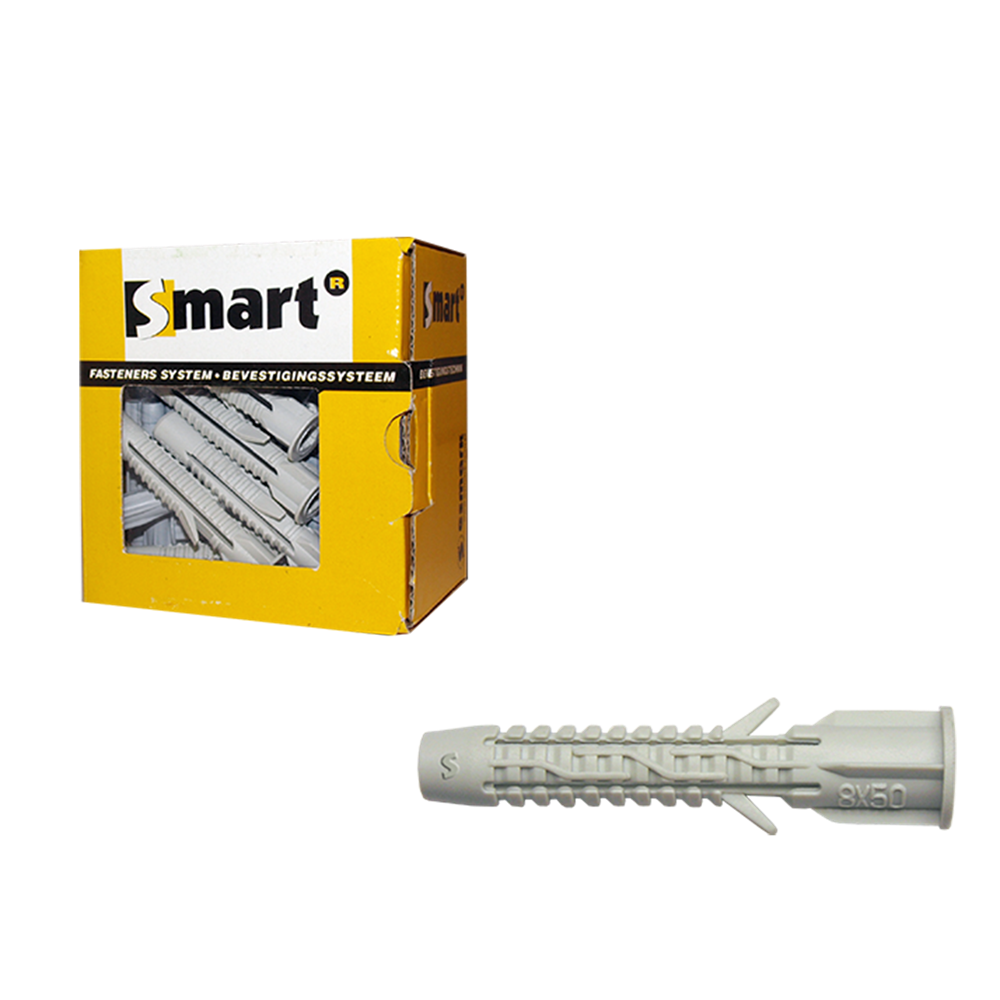 pgb-Europe SMART | Universeelplug met boord Ø 8x50 Ny | 50 st - SM00UPN00080050E