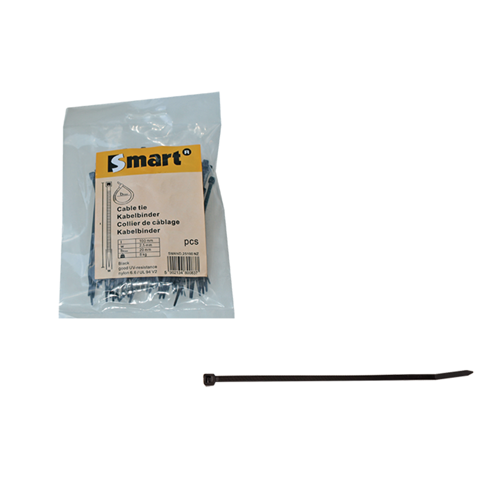 pgb-Europe SMART | Installatiekabelband 9x510 PA12 zwart SMCTIEN10090510Z5