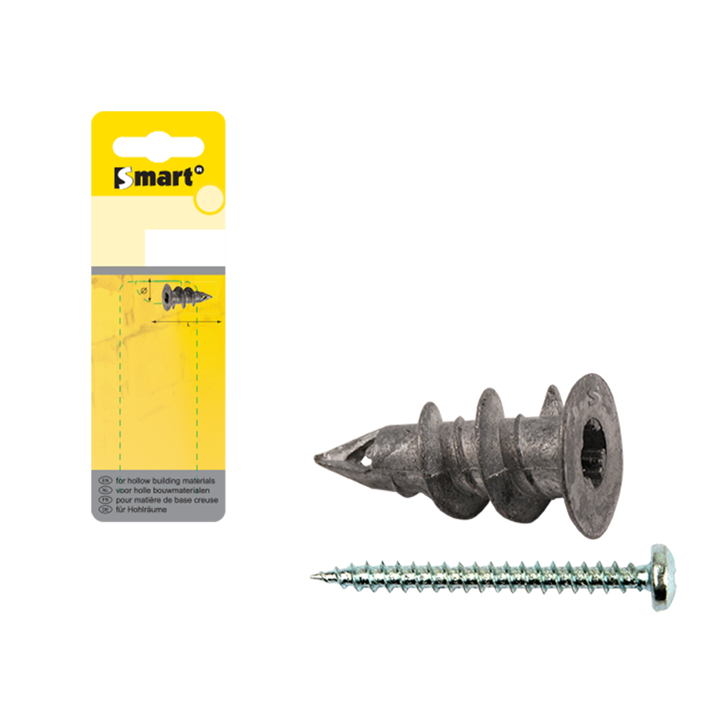 pgb-Europe SMART | Zelfb. gipskartonplug +schroef Ø 15x29 Zn | 6 st SMGKPS00101H