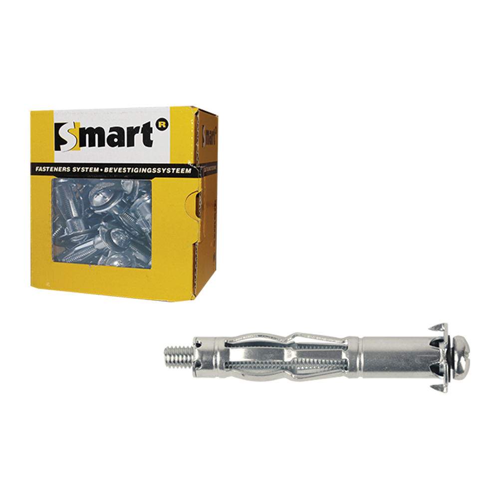 pgb-Europe SMART | Metalen hollewandplug M4x46 Zn | 50 st SM0HWP001040046E