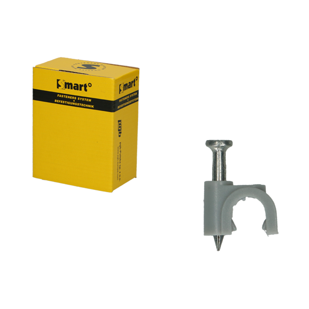 pgb-Europe SMART | Grijze nylon kabelclips Ø 10 SM0KCRN01100005