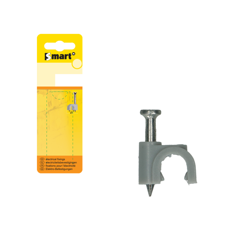 pgb-Europe SMART | Nylon kabelclip rond 12 grijs | 7 st SM0KCRN0112000H