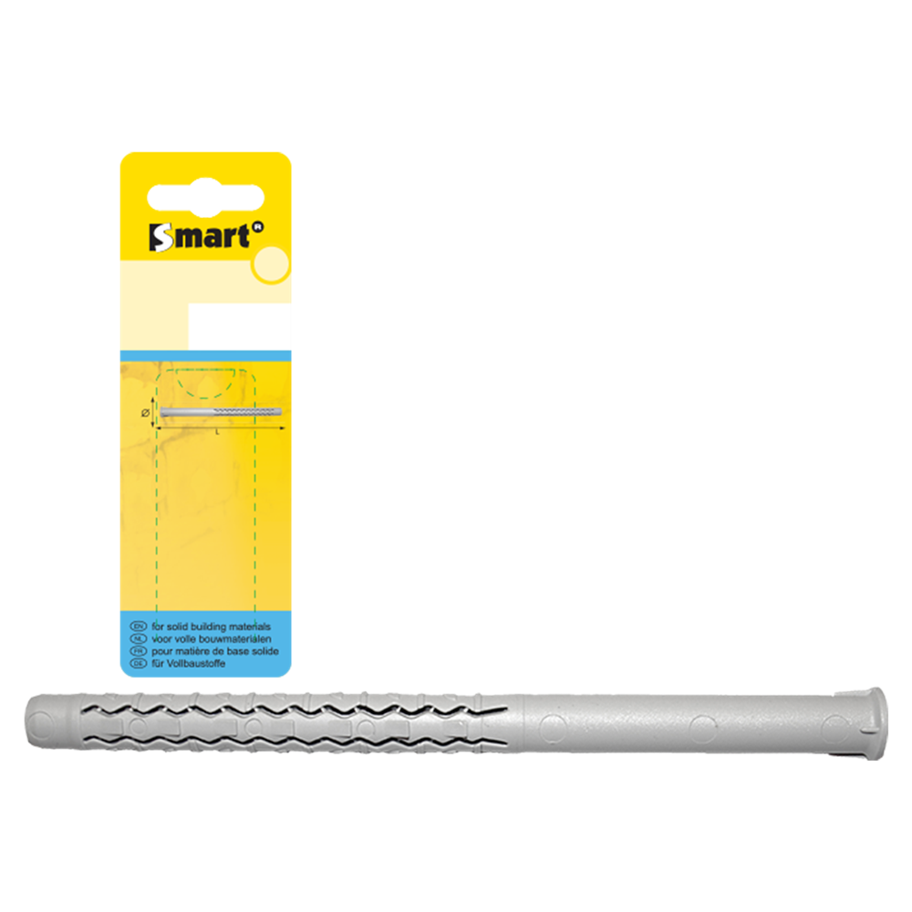 pgb-Europe SMART | Nylon raamplug zonder schroef Ø 8x100 | 4 st SM0LPLN00080100H