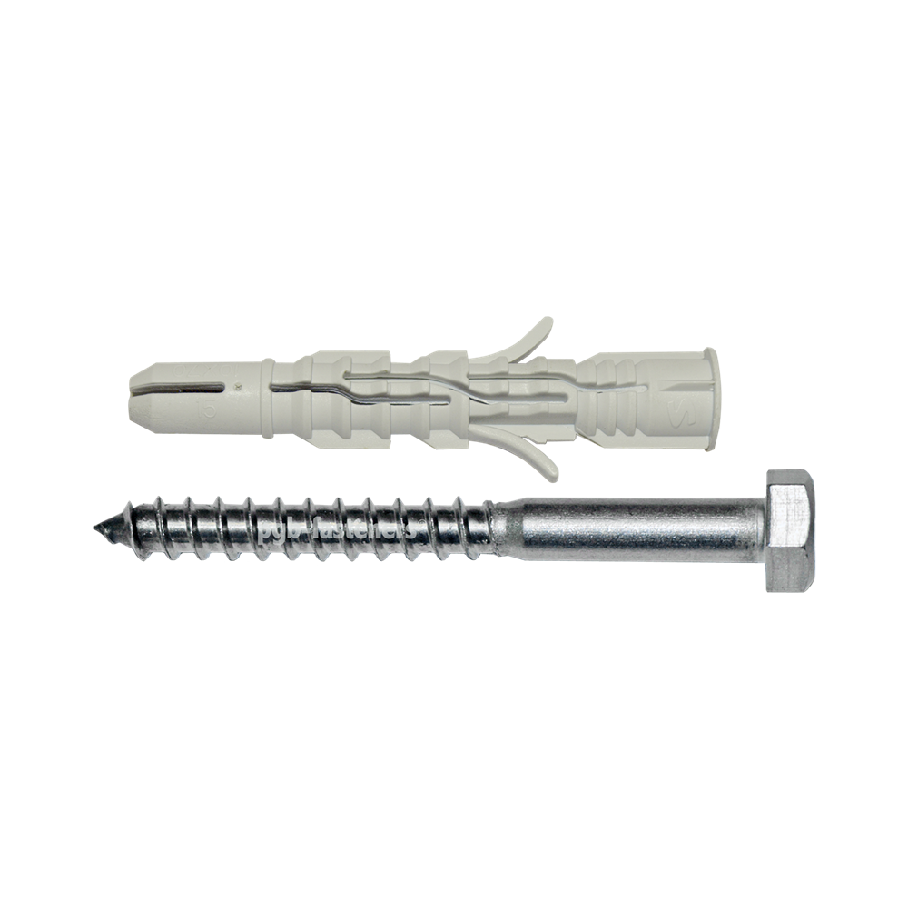 pgb-Europe SMART | plug nylon + schroef ZSK Ø 8x80 NZN | 25 st SM0LPZN0110080803