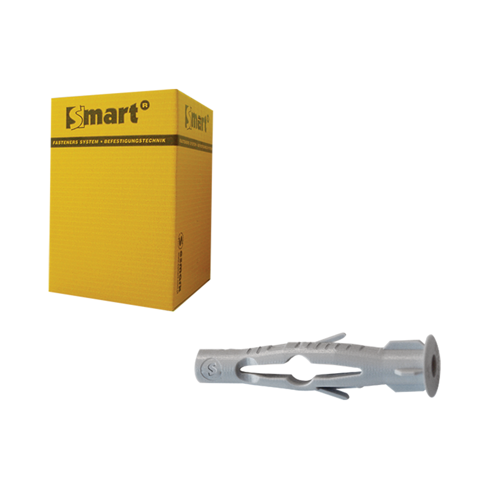 pgb-Europe SMART | Nylon uni.plug SMART met boord Ø 10x60 | 50 st SM0MFPN001000603