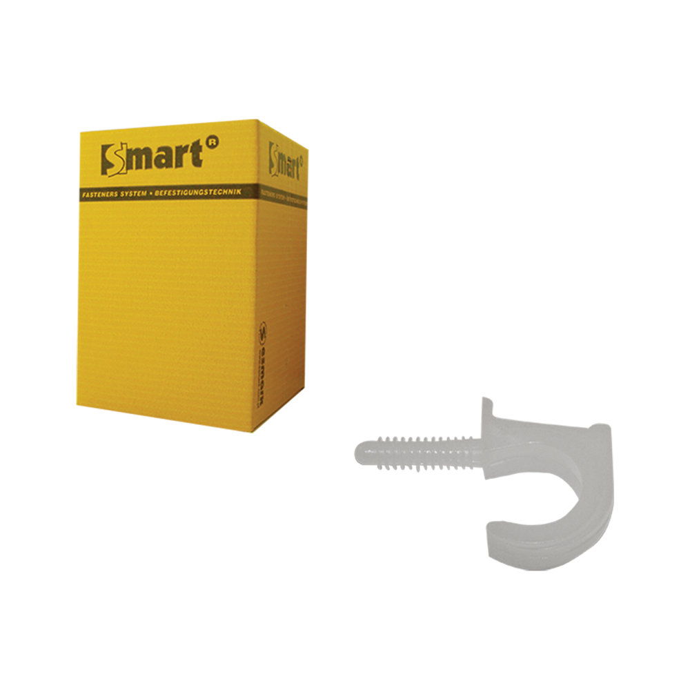 pgb-Europe SMART | Nylon plugclip enkel 20-25 wit | 50 st - SM0PCEN002000253