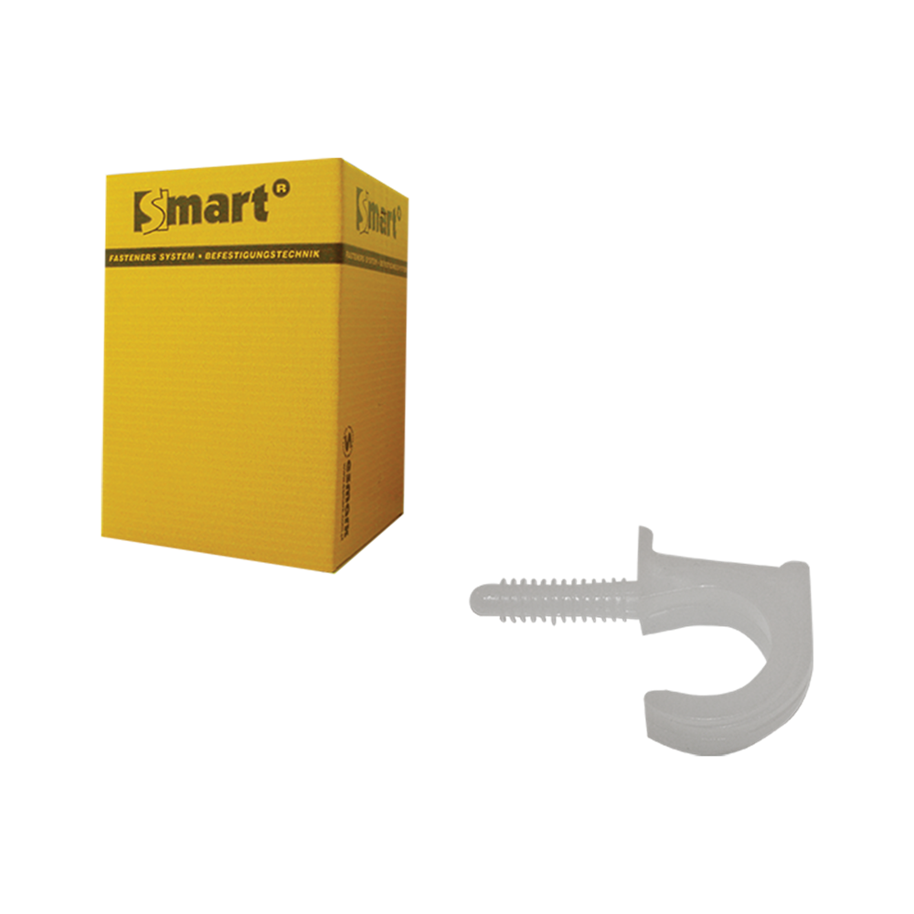 pgb-Europe SMART | Nylon plugclip enkel 24-28 wit | 50 st - SM0PCEN002400283