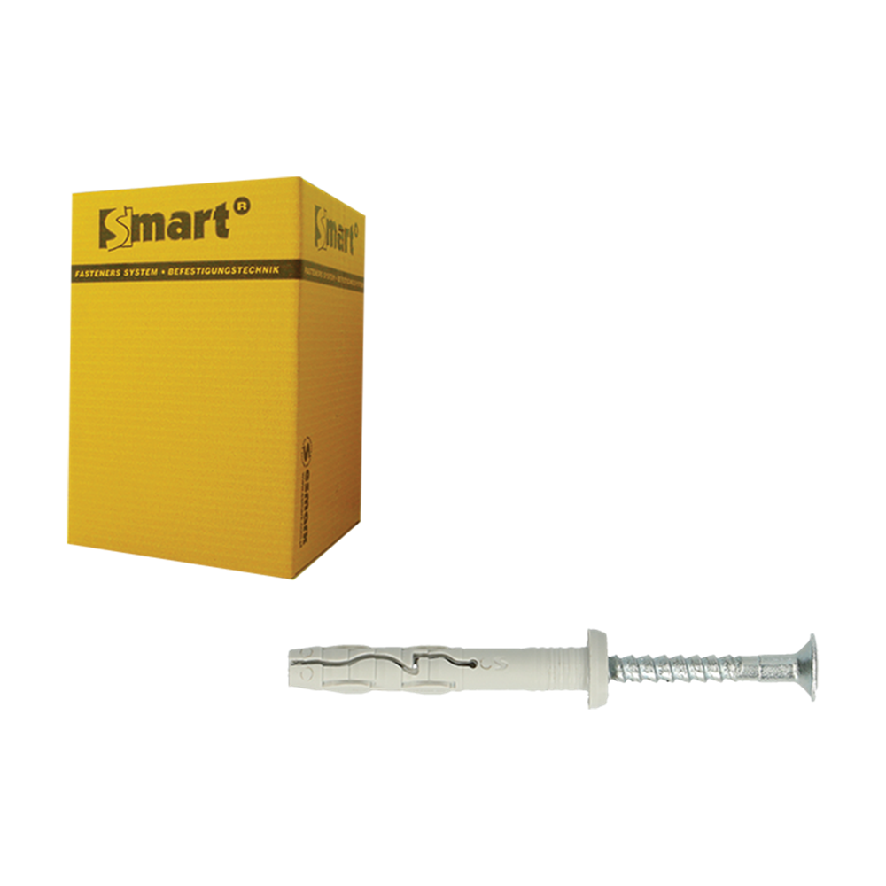 pgb-Europe SMART | Nagelplug met cilinder boord Ø 8x120 N | 100 st SM0PCKN010801203