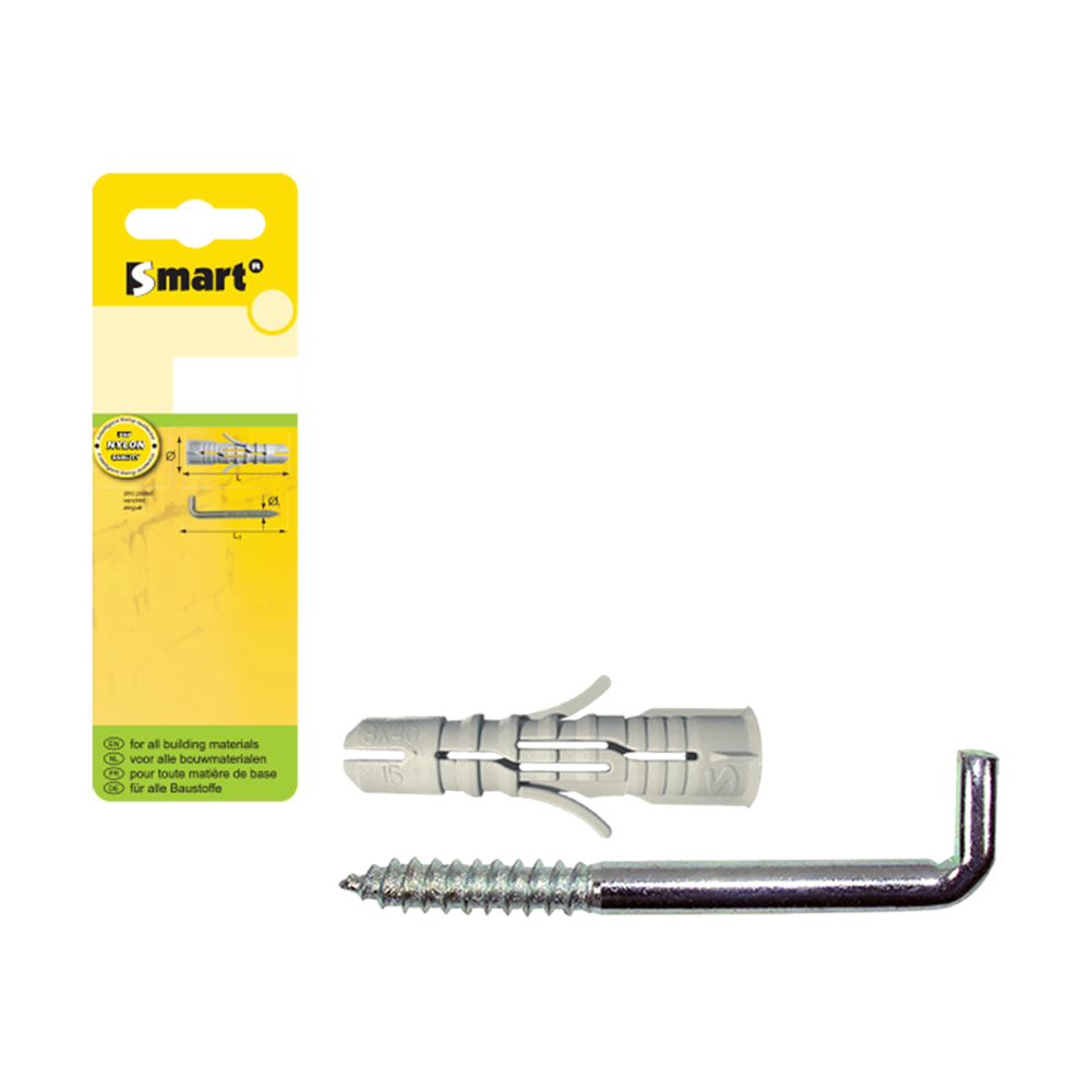 pgb-Europe SMART | plug + schroefduim Ø 8x40 NZN | 5 st SM0PSDN0108080040H