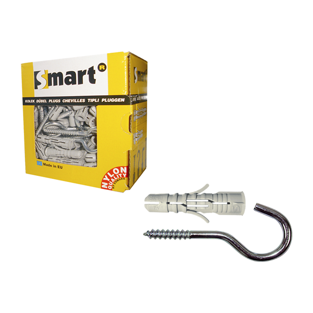 pgb-Europe SMART | plug + schroefhaak Ø 8x65 NZN | 15 st SM0PSHN0112080065E