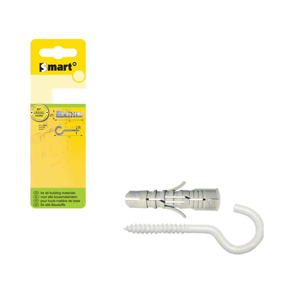 pgb-Europe SMART | plug +s chroefhaak Ø 8x40 N/Gp | 4 st SM0PSHN0508080040H