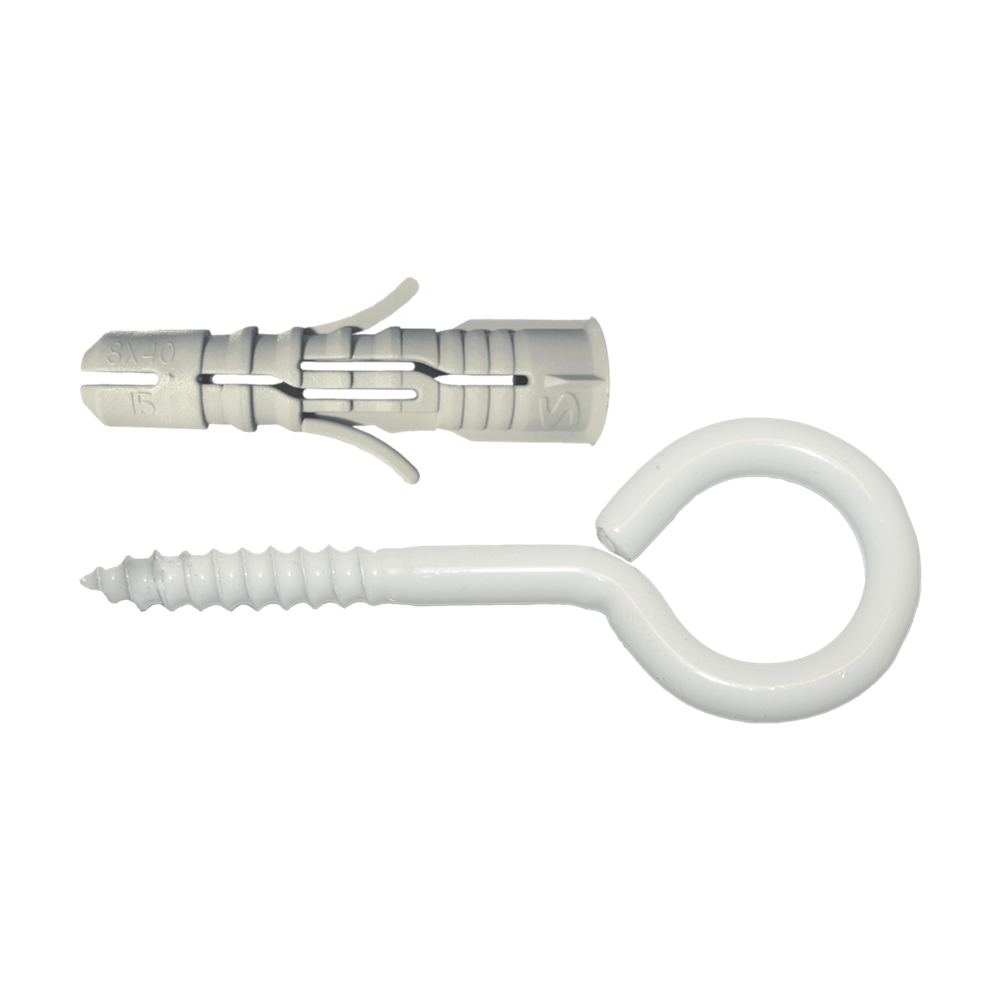 pgb-Europe SMART | SMART-plug + schroefoog Ø 6x30 Epoxy wit | 6 st - SM0PSON0506060030H
