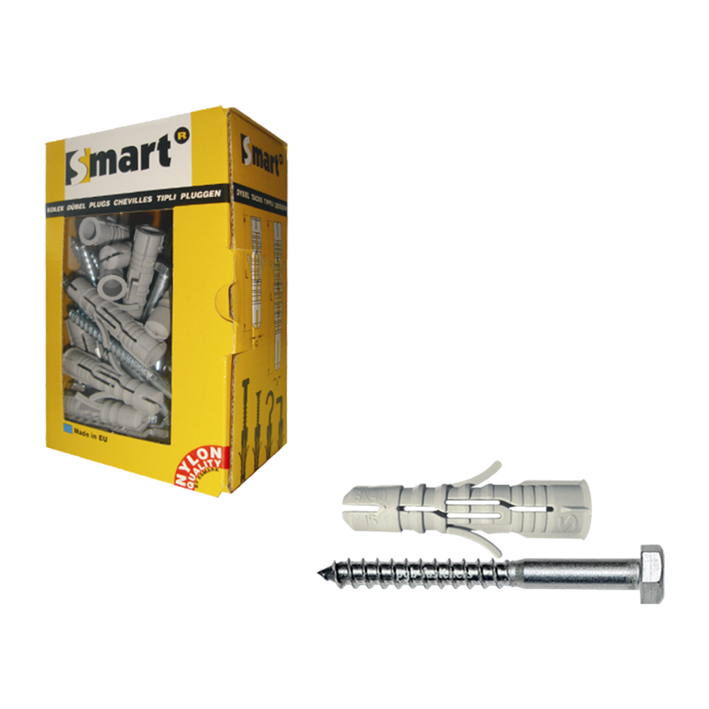 pgb-Europe SMART | plug nylon + DIN 571 Ø 6x100 NZN | 25 st SM0PZSN0110060100E