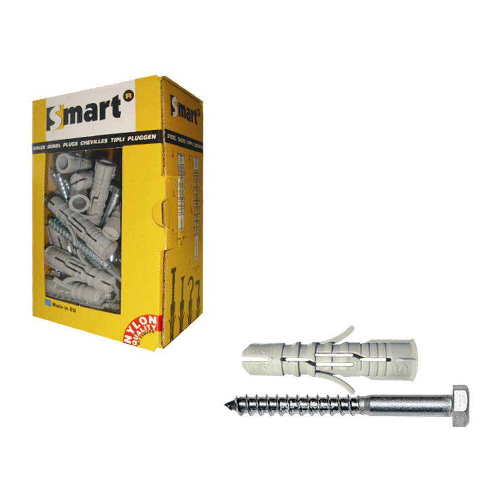 pgb-Europe SMART | plug nylon + DIN 571 Ø 10x100 NZN | 10 st - SM0PZSN0114100100E