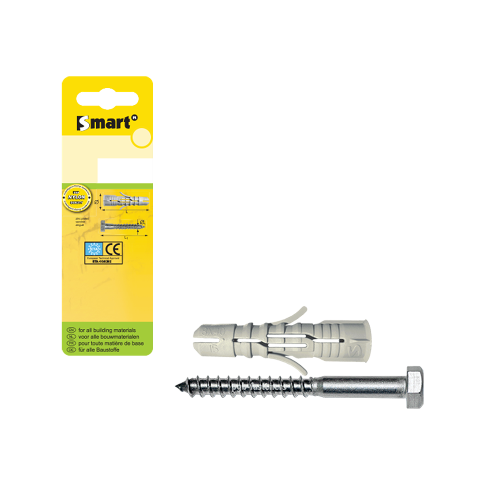 pgb-Europe SMART | plug nylon + DIN 571 Ø 14x70 NZN | 2 st SM0PZSN0114140070H