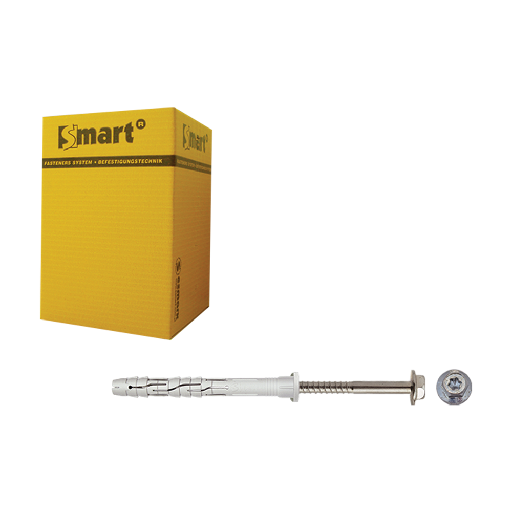 pgb-Europe SMART | Raamplug CB zeskantschroef Ø 10x140 A4 | 50 st SM0RPCN401001403