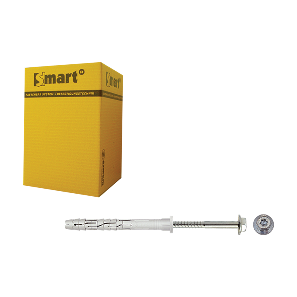 pgb-Europe SMART | Raamplug CB zeskantschroef Ø 10x100 NZN | 50 st SM0RPCN011001003