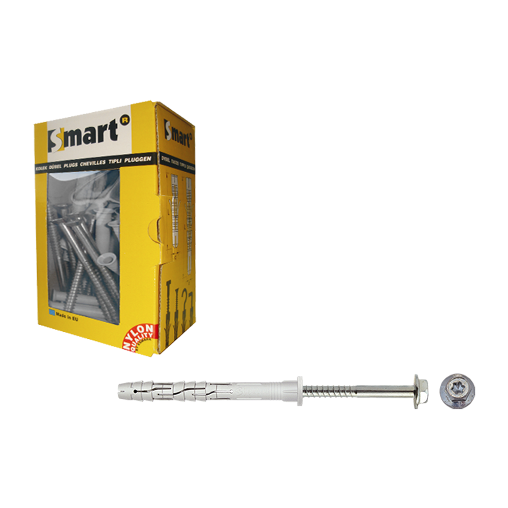pgb-Europe SMART | Raamplug CB zeskantschroef Ø 10x80 NZN | 25 st SM0RPCN01100080E